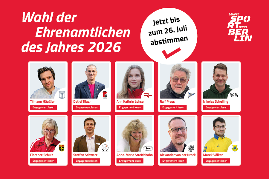Wahl der Ehrenamtlichen des Jahres 2026