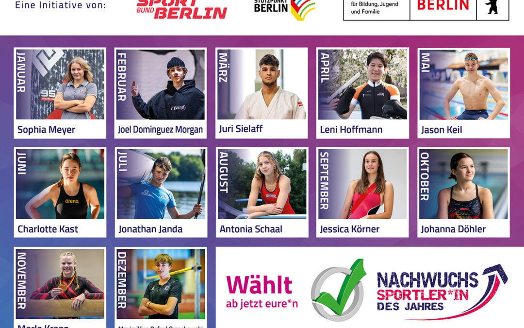 Nachwuchssportler*in des Jahres 2024 gesucht: Noch bis 10. Januar 2025 für Ihren Favoriten oder Ihre Favoritin abstimmen!